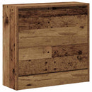 vidaXL Cipőszekrény polcokkal ajtóval Öreg fa 60 x 21 x 57 cm Faanyag