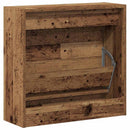 vidaXL Cipőszekrény polcokkal ajtóval Öreg fa 60 x 21 x 57 cm Faanyag