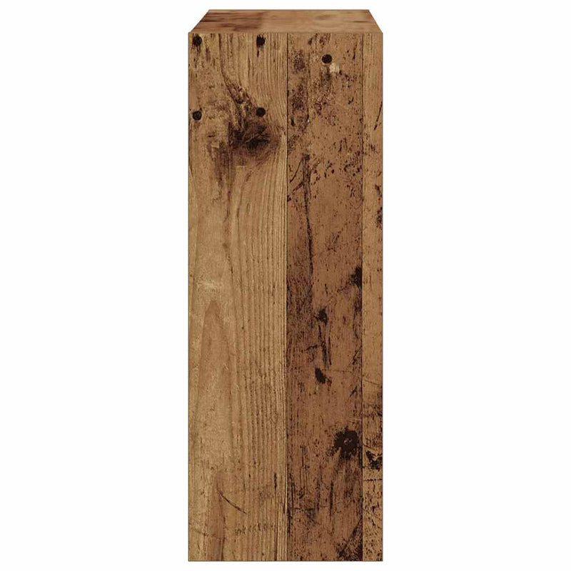 vidaXL Cipőszekrény tárolóval ajtóval Öreg fa 60 x 21 x 57 cm Faanyag