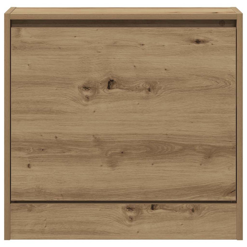 vidaXL Cipőszekrény tárolóval kézműves tölgy 60 x 21 x 57 cm Faanyag