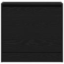 vidaXL Cipőszekrény polcokkal Fekete tölgy 60 x 21 x 57 cm Faanyag