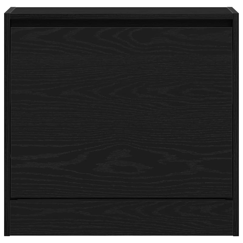 vidaXL Cipőszekrény tárolóval Musta tammi 60 x 21 x 57 cm Faanyag