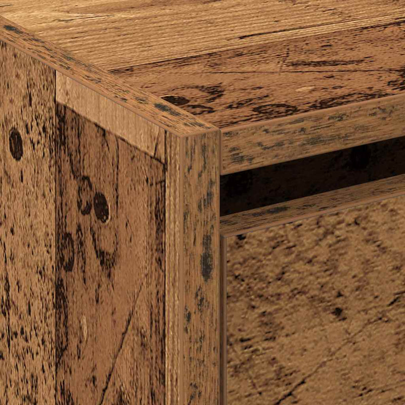 vidaXL Cipőszekrény tárolóval Régi fa 80 x 21 x 125.5 cm Faanyag