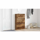 vidaXL Cipőszekrény polcokkal Öreg fa 80 x 21 x 125,5 cm Faanyag