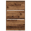 vidaXL Cipőszekrény polcokkal Öreg fa 80 x 21 x 125,5 cm Faanyag