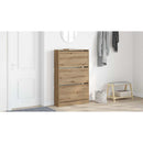 vidaXL Cipőszekrény polcokkal Artisan tölgy 80 x 21 x 125,5 cm Faanyag