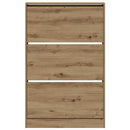 vidaXL Cipőszekrény polcokkal Artisan tölgy 80 x 21 x 125,5 cm Faanyag