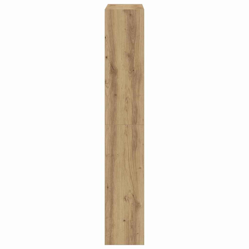 vidaXL Cipőszekrény ajtóval kézműves tölgy 80 x 21 x 125.5 cm Faanyag