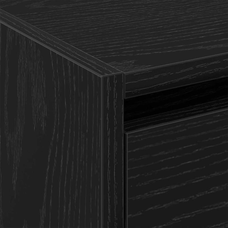 vidaXL Cipőszekrény tárolóval Musta tammi 80 x 21 x 125.5 cm Faanyag