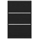 vidaXL Cipőszekrény polcokkal Fekete tölgy 80 x 21 x 125,5 cm Faanyag
