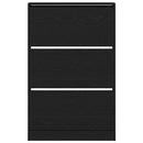 vidaXL Cipőszekrény polcokkal Fekete tölgy 80 x 21 x 125,5 cm Faanyag