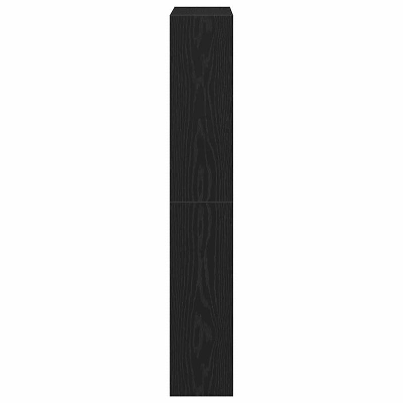 vidaXL Cipőszekrény tárolóval Musta tammi 80 x 21 x 125.5 cm Faanyag