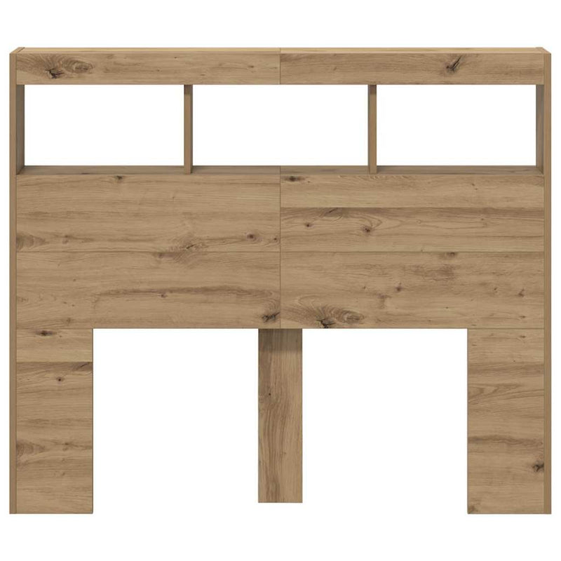 vidaXL Fejtámla polcokkal Artisan tölgy 120 x 17 x 102 cm Faanyag