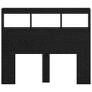 vidaXL Fejtámla polcokkal Fekete tölgy 120 x 17 x 102 cm Faanyag