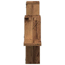 vidaXL Falpolc Falra szerelhető tárolóval Öreg fa 104,5 x 43 x 10 cm