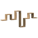 vidaXL Falpolc polcokkal kézműves tölgy 104,5 x 10 x 43 cm Faanyag