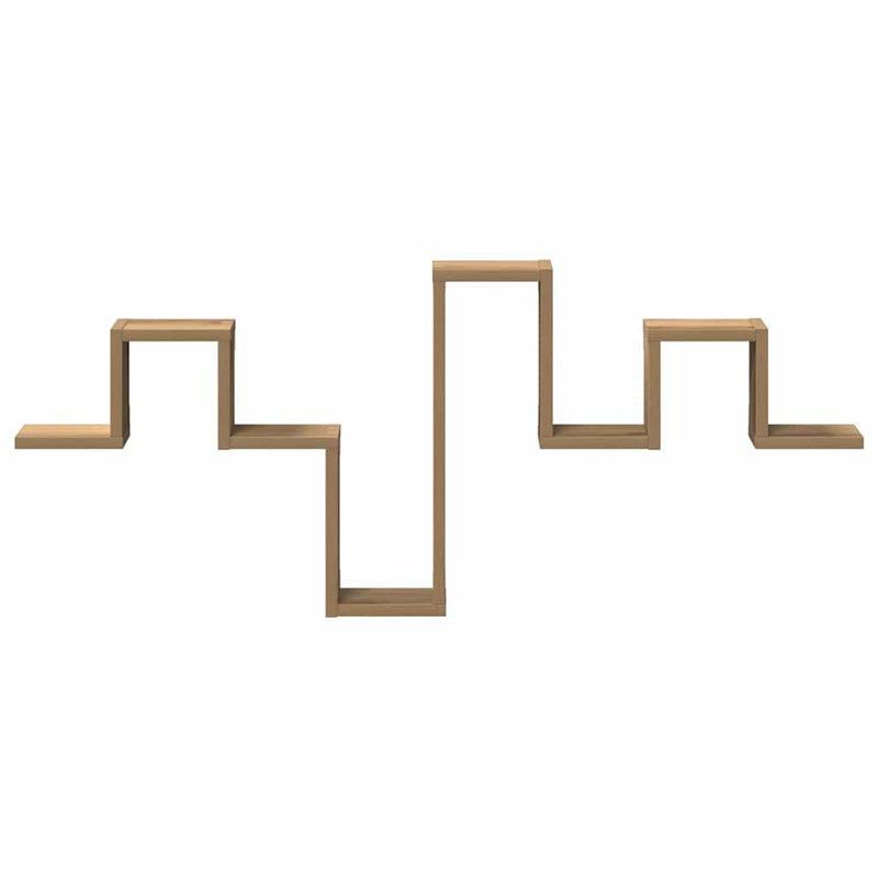 vidaXL Falpolc polcokkal kézműves tölgy 104,5 x 10 x 43 cm Faanyag