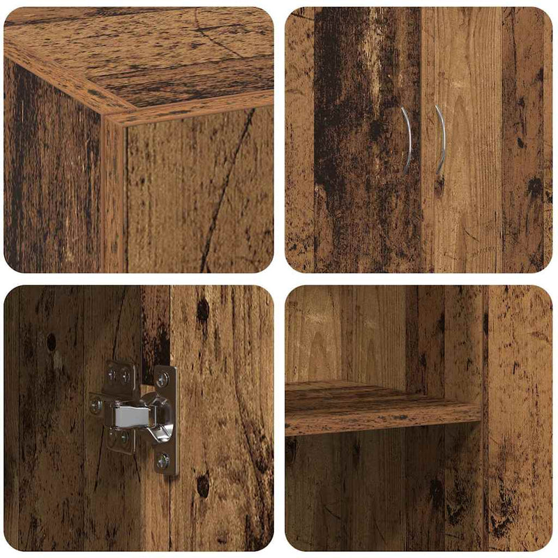 vidaXL Irodai szekrény polcokkal Régi fa 60 x 32 x 77.5 Faanyag