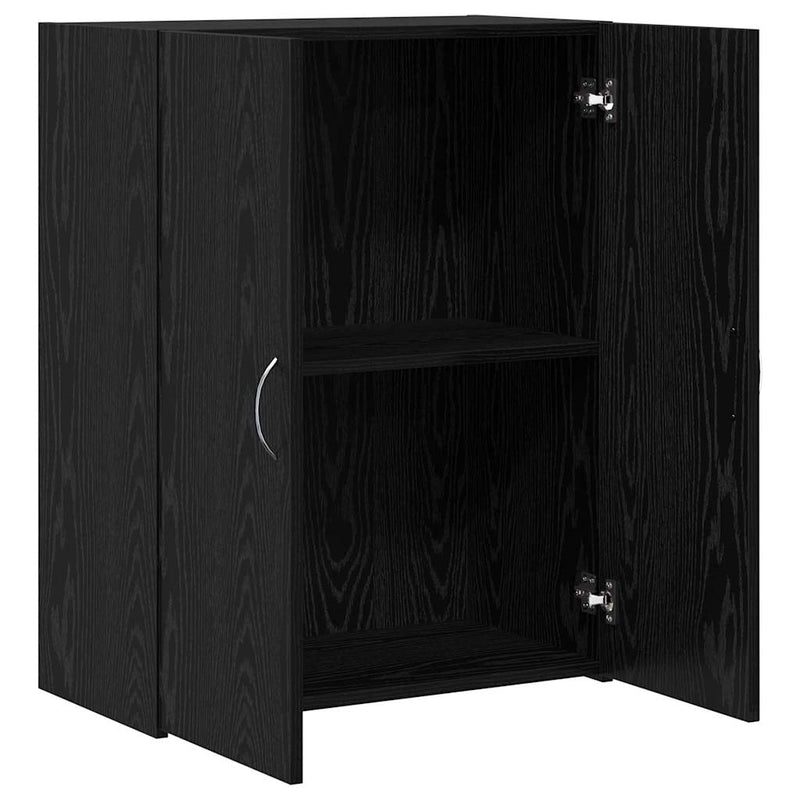 vidaXL Irodai szekrény polcokkal Musta tammi 60 x 32 x 77.5 Faanyag