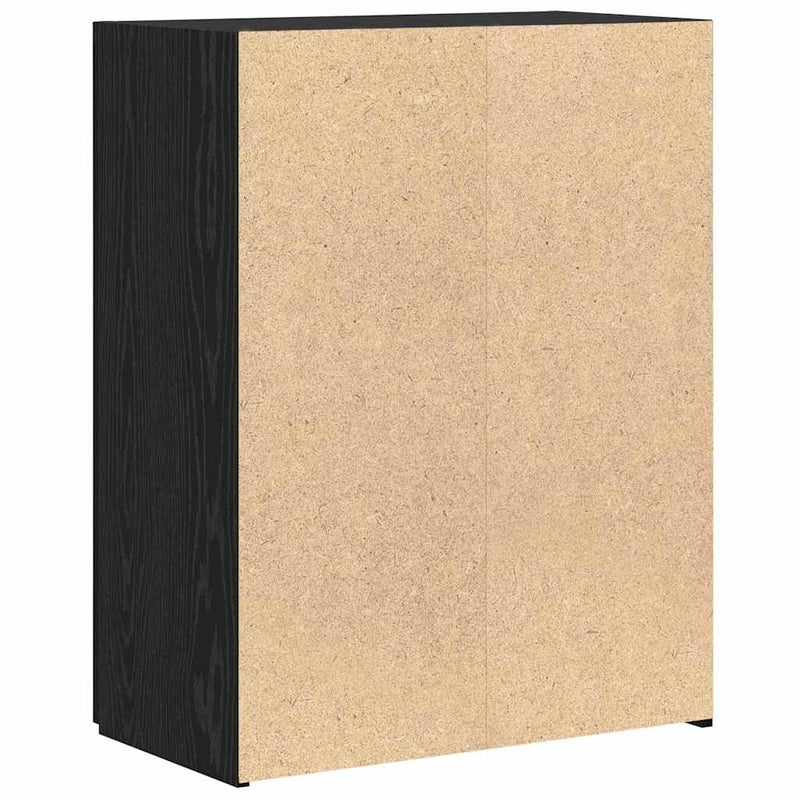 vidaXL Irodai szekrény polcokkal Musta tammi 60 x 32 x 77.5 Faanyag