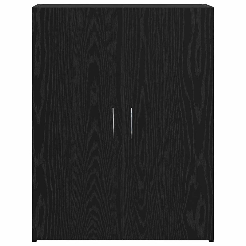 vidaXL Irodai szekrény polcokkal Musta tammi 60 x 32 x 77.5 Faanyag