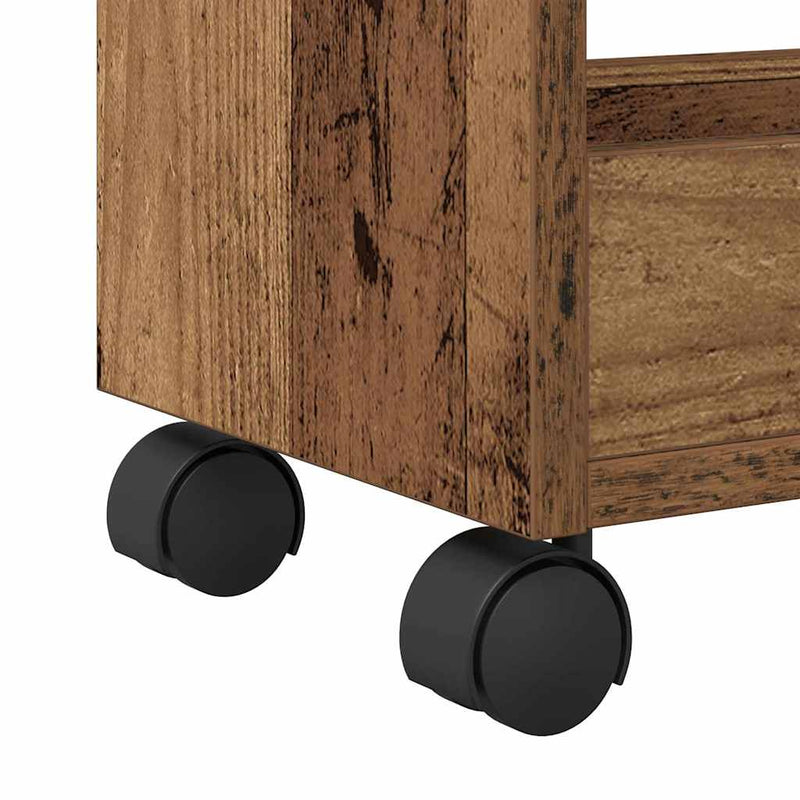 vidaXL Cabinet kerékkel Régi fa 60 x 22 x 79 cm Faanyag