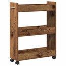 vidaXL Cabinet kerékkel Öreg fa 60 x 22 x 79 cm