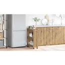 vidaXL Cabinet kerékkel Artisan tölgy 60 x 22 x 79 cm