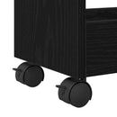 vidaXL Cabinet kerékkel Musta tammi 60 x 22 x 79 cm Faanyag