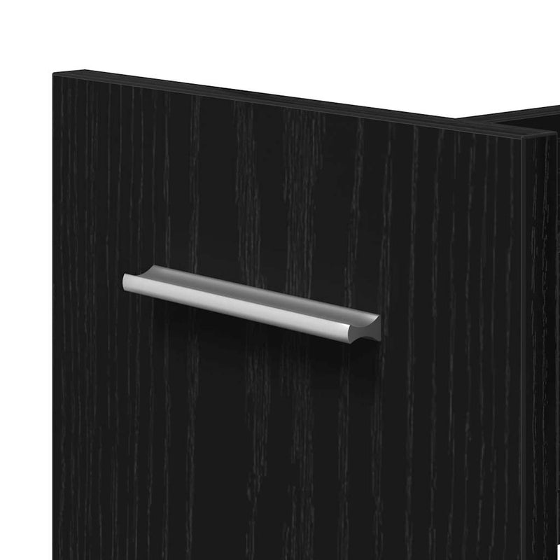 vidaXL Cabinet kerékkel Musta tammi 60 x 22 x 79 cm Faanyag