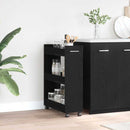 vidaXL Cabinet kerékkel Musta tammi 60 x 22 x 79 cm Faanyag