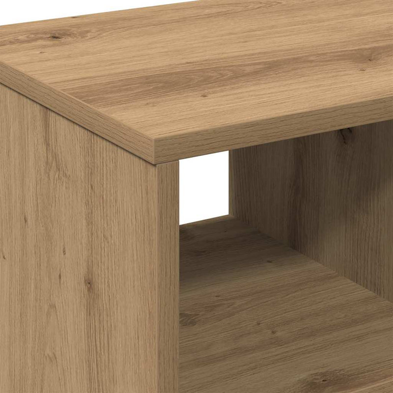 vidaXL Oldalasztal polcokkal kézműves tölgy 50 x 30 x 55 cm Faanyag