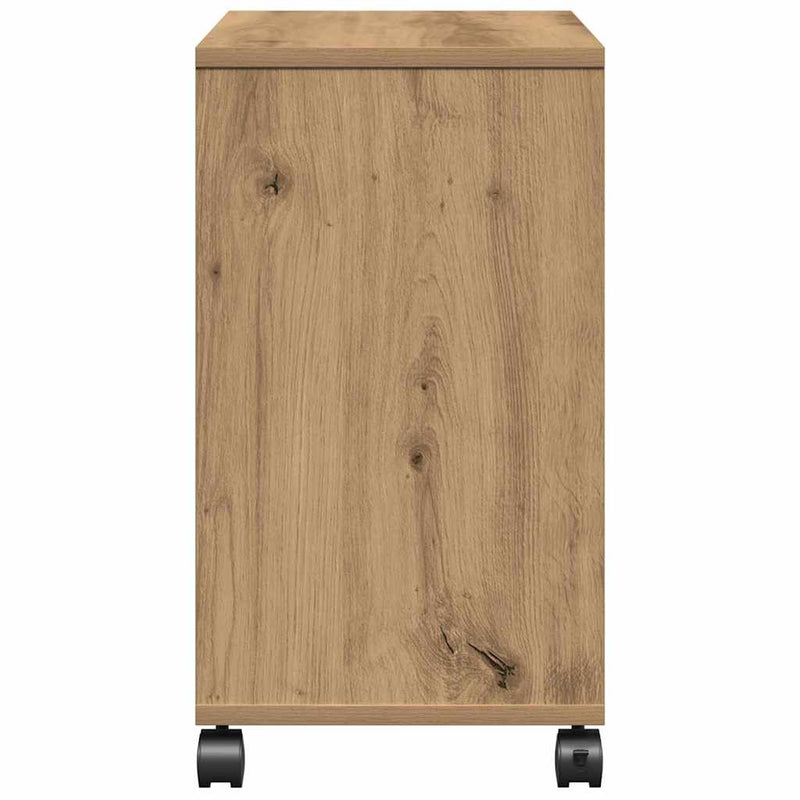 vidaXL Oldalasztal polcokkal kézműves tölgy 50 x 30 x 55 cm Faanyag