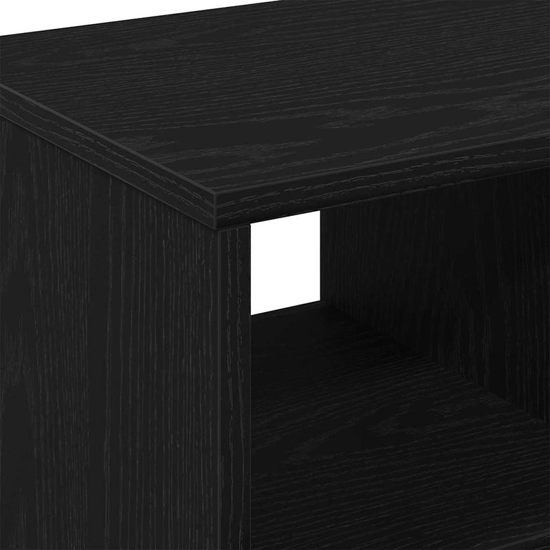 vidaXL Oldalasztal polcokkal Musta tammi 50 x 30 x 55 cm Faanyag
