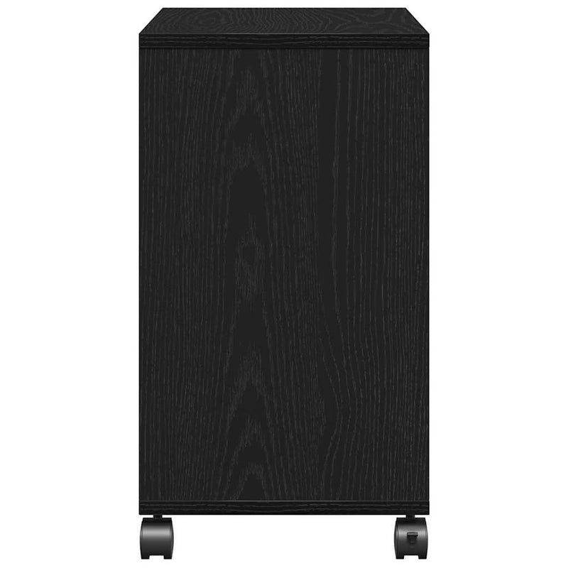 vidaXL Oldalasztal polcokkal Musta tammi 50 x 30 x 55 cm Faanyag