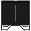 vidaXL Fürdőszobai mosdószekrény Fekete tölgy 60 x 35 x 60 cm Faanyag