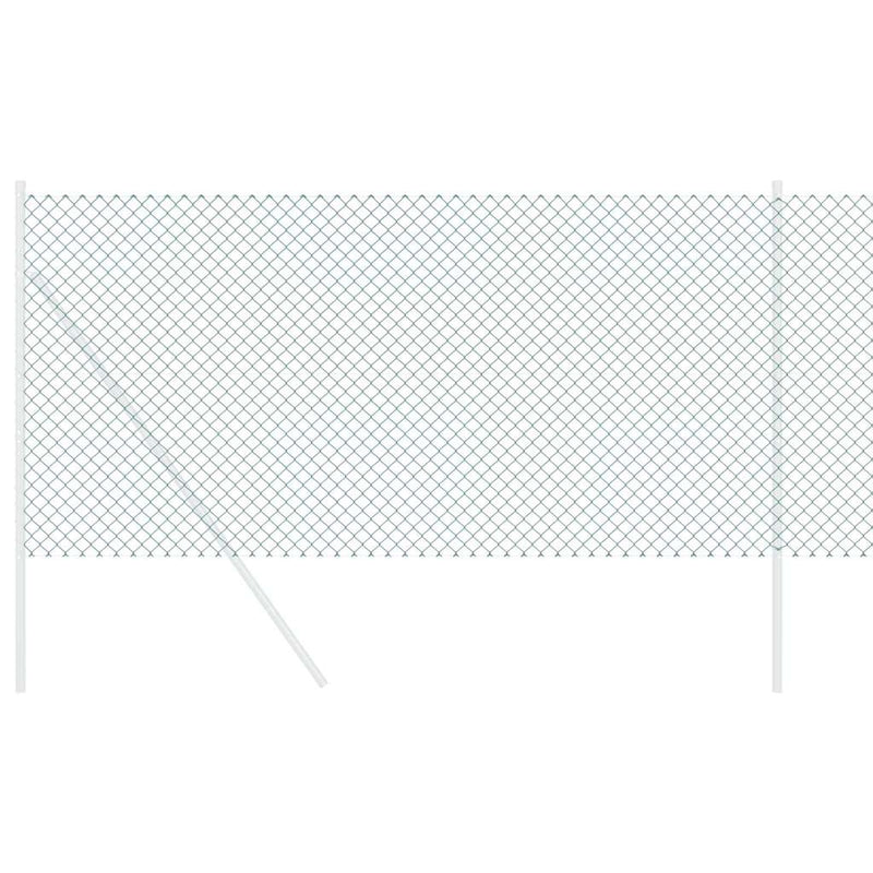 vidaXL Láncszem Kerítés Zöld 25 x 0.4 m Acél