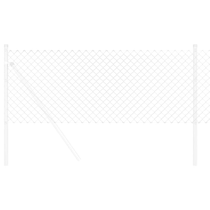 vidaXL Láncszem Kerítés Ezüst 10 x 0.6 m Horganyzott acél