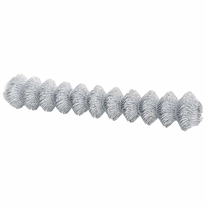 vidaXL Drótfonatos kerítés Ezüst 10 x 1.5 m Horganyzott acél