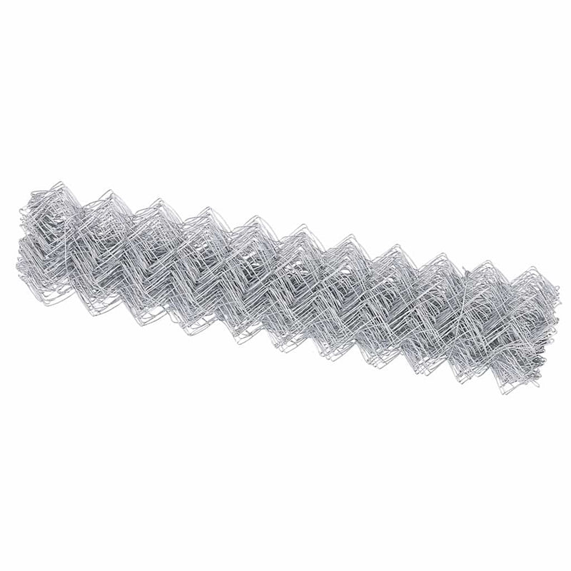 vidaXL Drótfonatos kerítés Ezüst 10 x 1.2 m Horganyzott acél