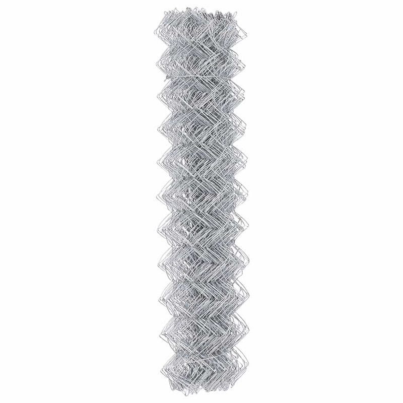 vidaXL Drótfonatos kerítés Ezüst 10 x 1.2 m Horganyzott acél