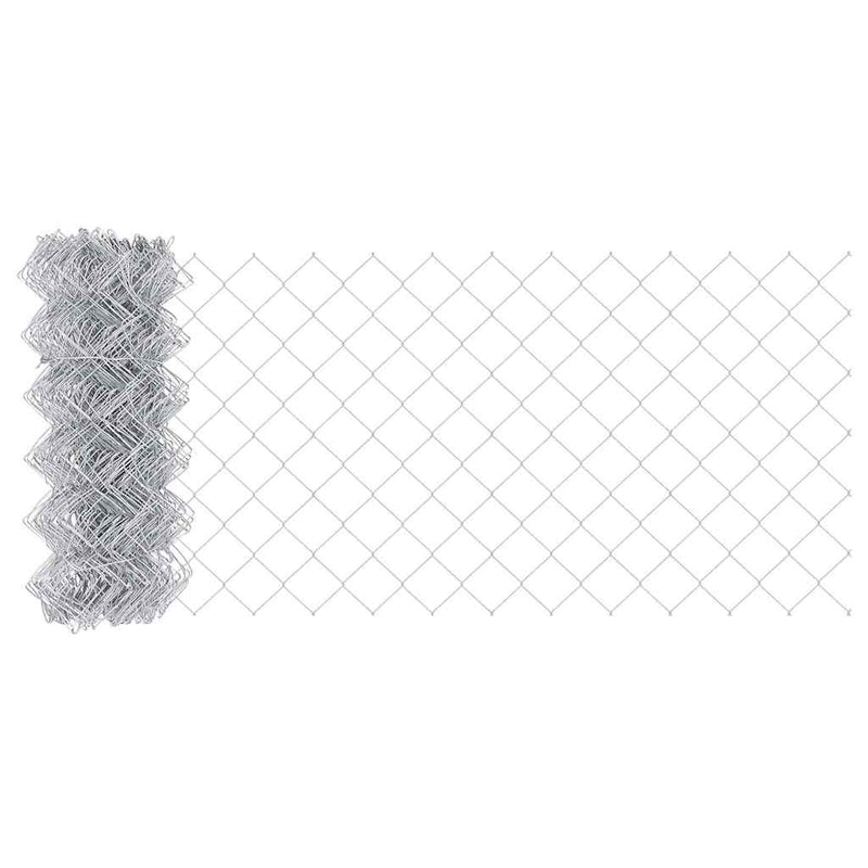 vidaXL Drótfonatos kerítés Ezüst 25 x 0.4 m Horganyzott acél