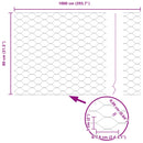 vidaXL Hexagon kerítés Zöld 0.8 x 10 m Acél