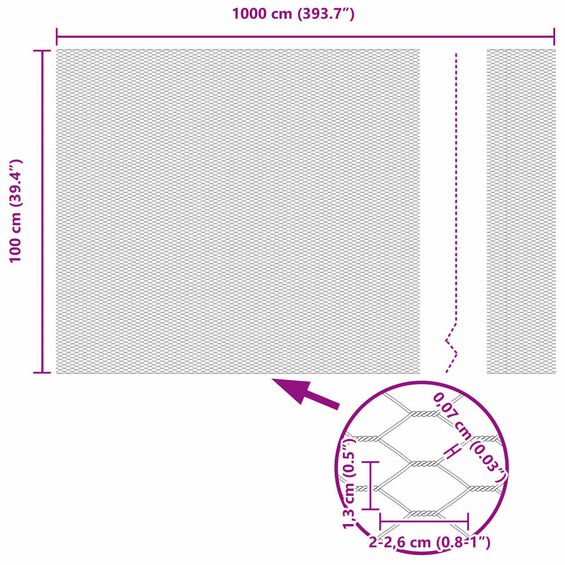 vidaXL Hexagon kerítés Zöld 1 x 10 m Acél