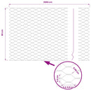 vidaXL Hexagon kerítés Zöld 0,8 x 25 m PVC