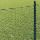 vidaXL Hexagon kerítés Zöld 1.4 x 25 m Acél