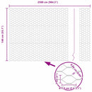 vidaXL Hexagon kerítés Zöld 1.4 x 25 m Acél