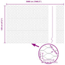 vidaXL Hexagon kerítés Zöld 1,2 x 50 m PVC