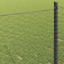 vidaXL Hexagon kerítés 0,8 x 10 m PVC Szürke