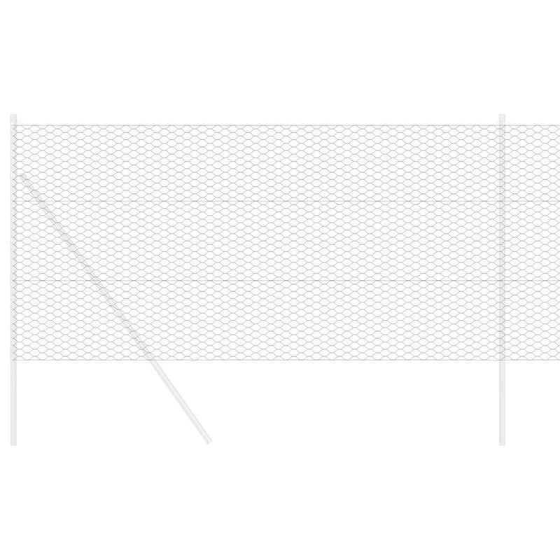 vidaXL Hexagon kerítés Szürke 1 x 10 m Acél